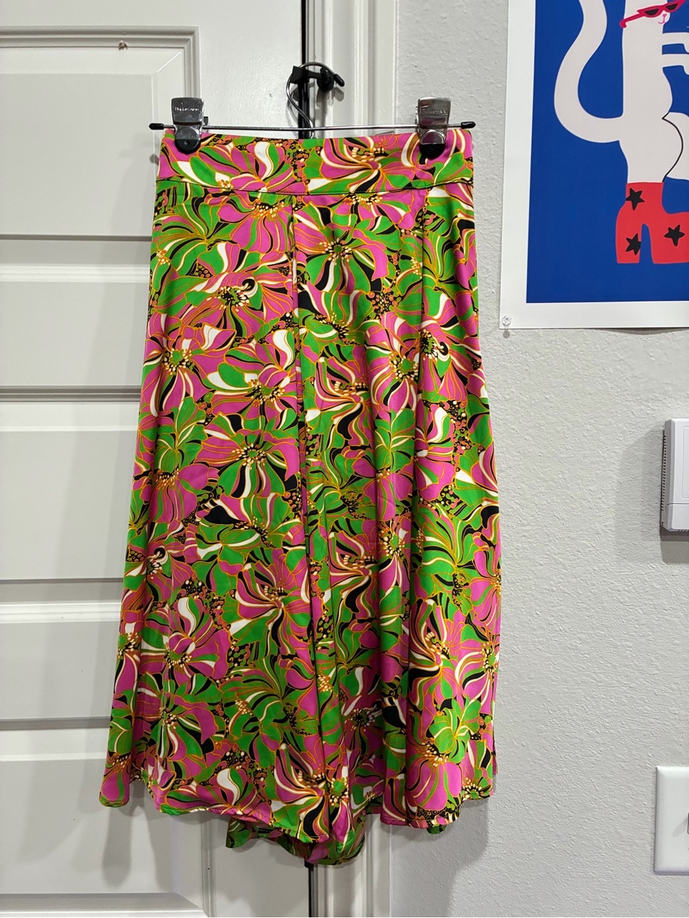 Aakaa Pink & Green Floral Jumpsuit